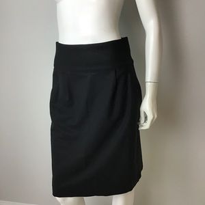 Theory,  black classic wool  pencil skirt , 8M